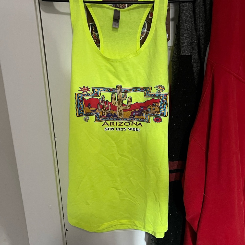 Next Level Apparel Neon Yellow Arizona Tank Top